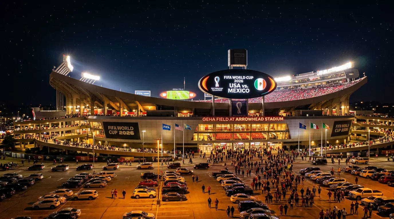 Arrowhead Stadium in Kansas City, Missouri, Austragungsort von Algerien gegen Österreich
