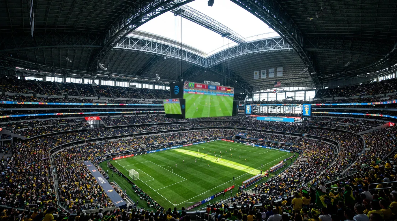 AT und T Stadium in Arlington, Texas, Austragungsort von Argentinien gegen Österreich